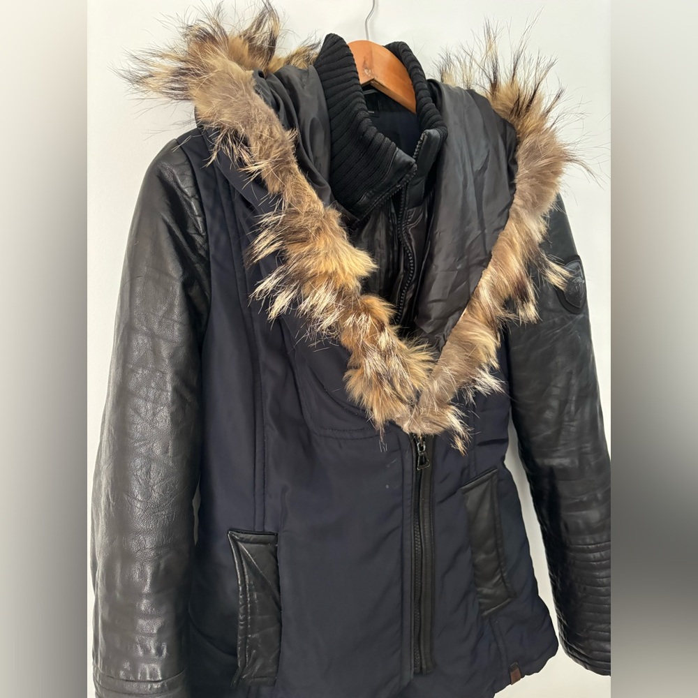 RUDSAK Dark Jacket with Ribbed Collar